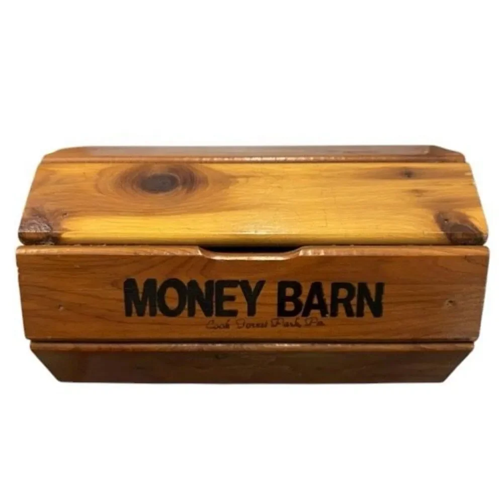 Cook Forest Park Pennsylvania Money Barn Wooden Bank Souvenir